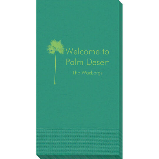 Palm Tree Silhouette Guest Towels